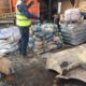Pallets of cement bags